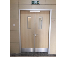 Hospital hygienic doors with glass window