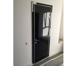 high gloss black acrylic doors