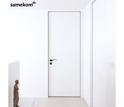 Modern Interior Flush Frameless Door with Hidden Hinges Swing Aluminum Wooden Invisible System Living Room