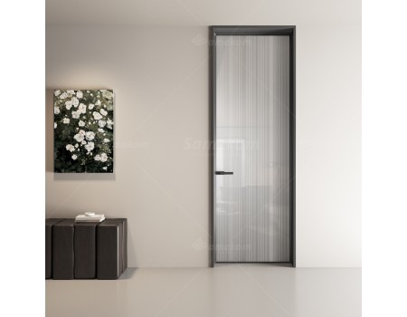 Interior Door Glass French Double Single Tempered Front Doors for House with Glass and Lock