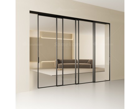 Interior Door Glass French Double Single Tempered Front Doors for House with Glass and Lock