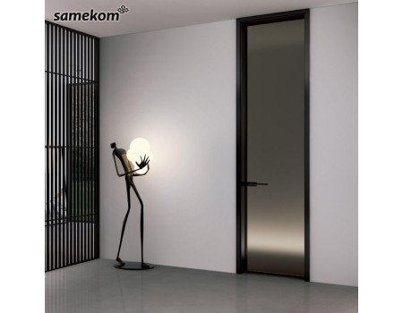European Style Antique Patio Modern Security Tempered Glass Exterior Double Iron Arched French Doors Interior