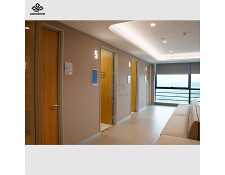 Swing Door HPL Door for Laboratory Pharmaceutical Hospital Aluminum Frame Clean Room Door
