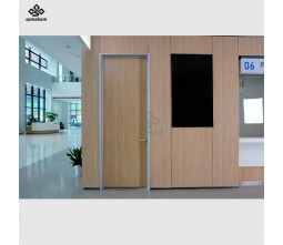Top Manufacturer Hospital Sliding Door Office Interior Doors Wood Swinging Aluminum Wood Double Door