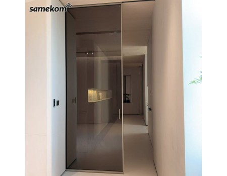 Frameless Glass Pocket Sliding Door Hidden Track System Space Saving Room Divider Door