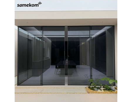 Double Glazed Insulated Aluminum Frame Glass Sliding Door Energy Saving Exterior Slide Door
