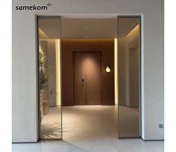 Modern Design Aluminum Framed Glass Sliding Door Tempered Commercial Entrance Screened Slide Door