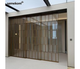 Modern Slim Profile Aluminum Frame Glass Door Minimalist Interior Partition Door