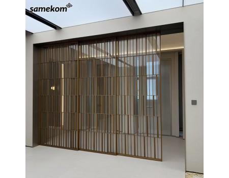 Modern Slim Profile Aluminum Frame Glass Door Minimalist Interior Partition Door