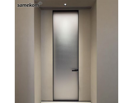 Tempered Aluminum Frame Glass Door Sliding System Balcony Commercial Sliding Grille Door