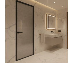 Italian Design Aluminum Glass Toilet Door Interior Glass Showroom Glass Soundproof Door