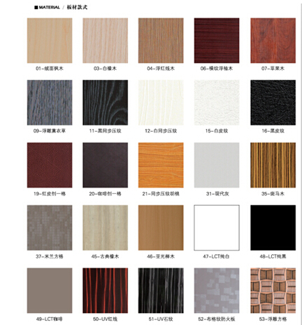 color chart for door facing