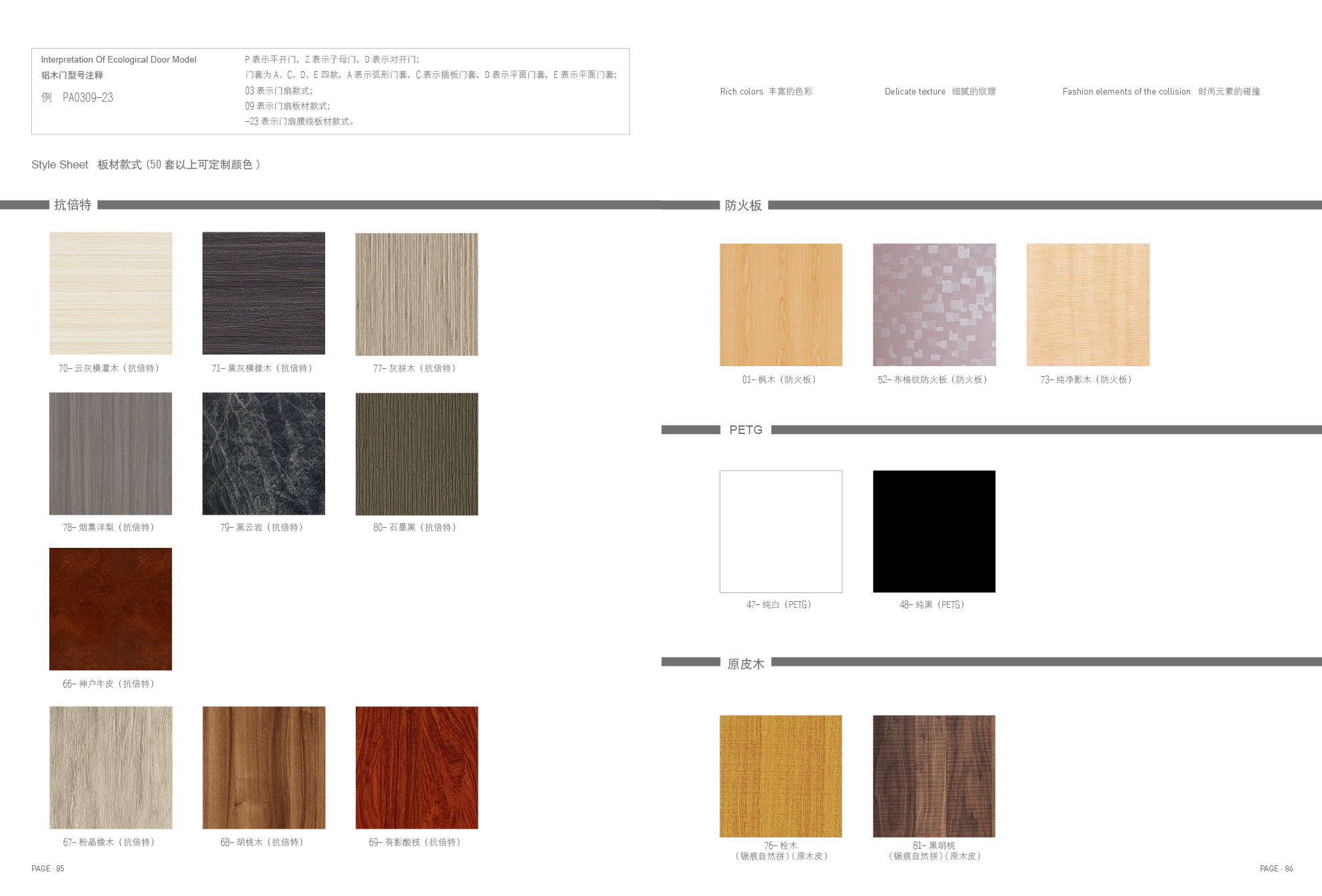 color for door panel