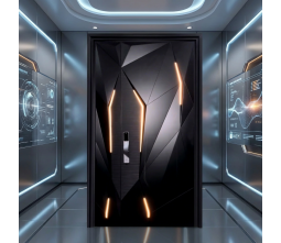 Solid Aluminum Plate Security Entry Door Anti Corrosion Heavy Duty Entrance Door