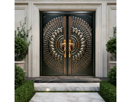 Modern Aluminum Sheet Entry Door Slim Profile Thermal Break Insulated Door