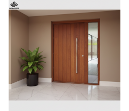 Anodized Aluminum Plate Main Door Brushed Finish Luxury Residential Front Door