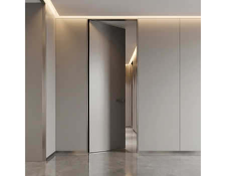 Modern Minimalist Hidden Door Interior Flush Frameless Invisible Door Solid Wood Particle Board Finished Surface Whole House Use