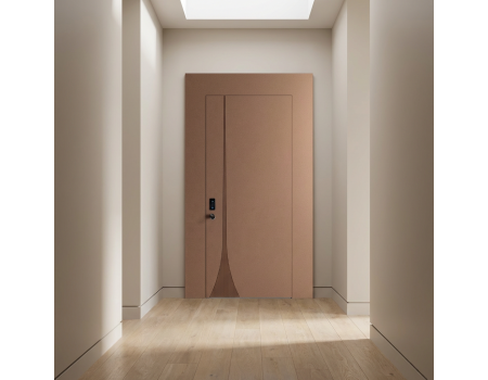 Bronze-colored Luxurious Entrance Door Modern Classic Three-dimensional Hinge Door Finely Engraved Aluminum Plate Entrance Door