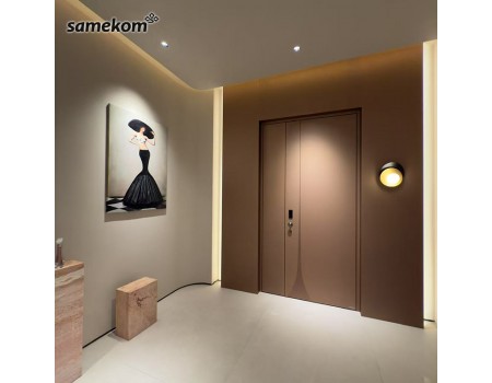 Aluminum Exterior Entry Door with Stainless Steel Reinforcement Anti-Theft Modern Design