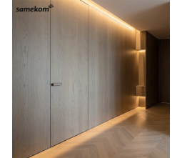 Modern Hidden Frameless HPL Door with Sound Insulation Finished Surface Integrated Door and Wall Design