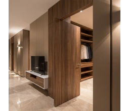 Hidden Frameless Invisible Door Aluminum Wooden Minimalist Design Fire Prevention Apartment Room Door