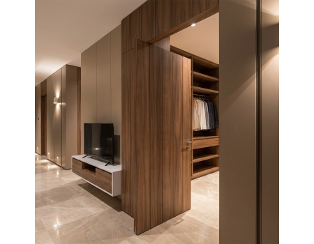 Hidden Frameless Invisible Door Aluminum Wooden Minimalist Design Fire Prevention Apartment Room Door