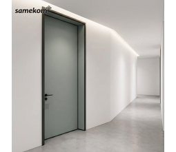 Customizable Modern Hotel Interior Aluminum Wooden Room Door Green Aluminum Wood Interior Doors Customizable Modern Hotel Interior Aluminum Wooden Room Door Green Aluminum Wood Interior Doors