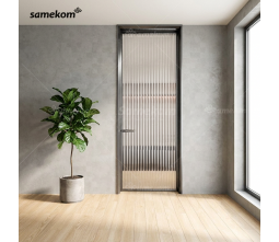 Interior Bedroom Door French Glass Aluminum Bathroom Glass Commercial Door Design Frosty Glass Shower Door 106