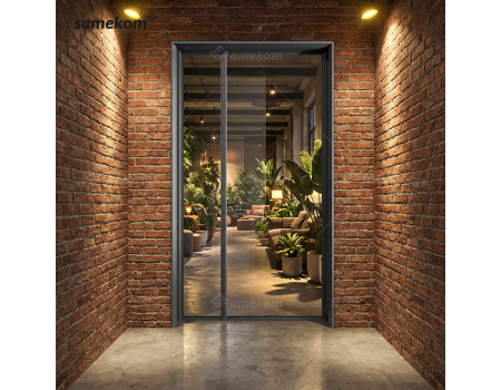 Interior French Wine Cellar Double Glass Doors Glass Aluminum Bathroom Glass Commercial Door Design Shower Door
