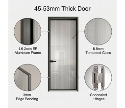 Modern Finished Interior Bedroom Bathroom Sound Insulation French Aluminum Glass Shower Door Commercial Door Design Frosty Glass Modern Finished Interior Bedroom Bathroom Sound Insulation French Aluminum Glass Shower Door Commercial Door Design Frosty Glass