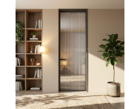Interior Bathroom Glass Door Tempered Frosted Sliding Shower Enclosure Door Aluminum Frame Wet Room Glass Door Custom Size