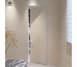 Modern Aluminum Wood Invisible Hidden Door Flush to Wall Interior Room Door with Concealed Hinges Modern Aluminum Wood Invisible Hidden Door Flush to Wall Interior Room Door with Concealed Hinges