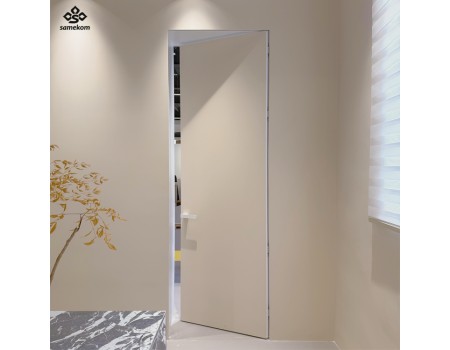 Modern Aluminum Wood Invisible Hidden Door Flush to Wall Interior Room Door with Concealed Hinges