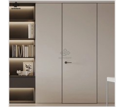 Minimalist Invisible Flush Door Aluminum Wood Design Hidden Door Without Frame for Modern Interior Minimalist Invisible Flush Door Aluminum Wood Design Hidden Door Without Frame for Modern Interior