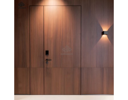Seamless Hidden Door Wood Veneer Aluminum Core Flush Wall Door Invisible Interior Passage Door