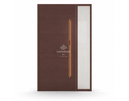 Factory Custom Engraved Aluminum Entry Door OEM ODM for Villa Project Entry Door with 2-9mm Wood Panel