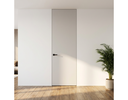 Minimalist Invisible Door Wood Veneer Aluminum Honeycomb Core Flush Door No Visible Frame