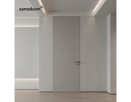 Latest Design Minimalist Commercial Apartment Frameless Hidden Invisible Fire Prevention Push and Pull Finished Interior Door