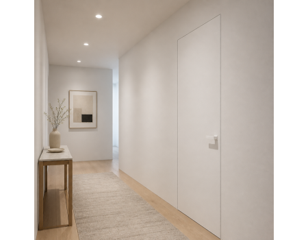 Lightweight Aluminum Honeycomb Hidden Door 40-54mm Wood Veneer Panel Soundproof Invisible Interior Door