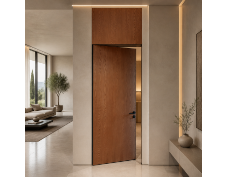 Minimalist Hidden Door Flush with Wall Seamless Integration Customized Logo Secret Opening Interior Door for Home